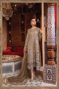 3 Piece Stitched Embroidery Organza Suit - Ready To Wear