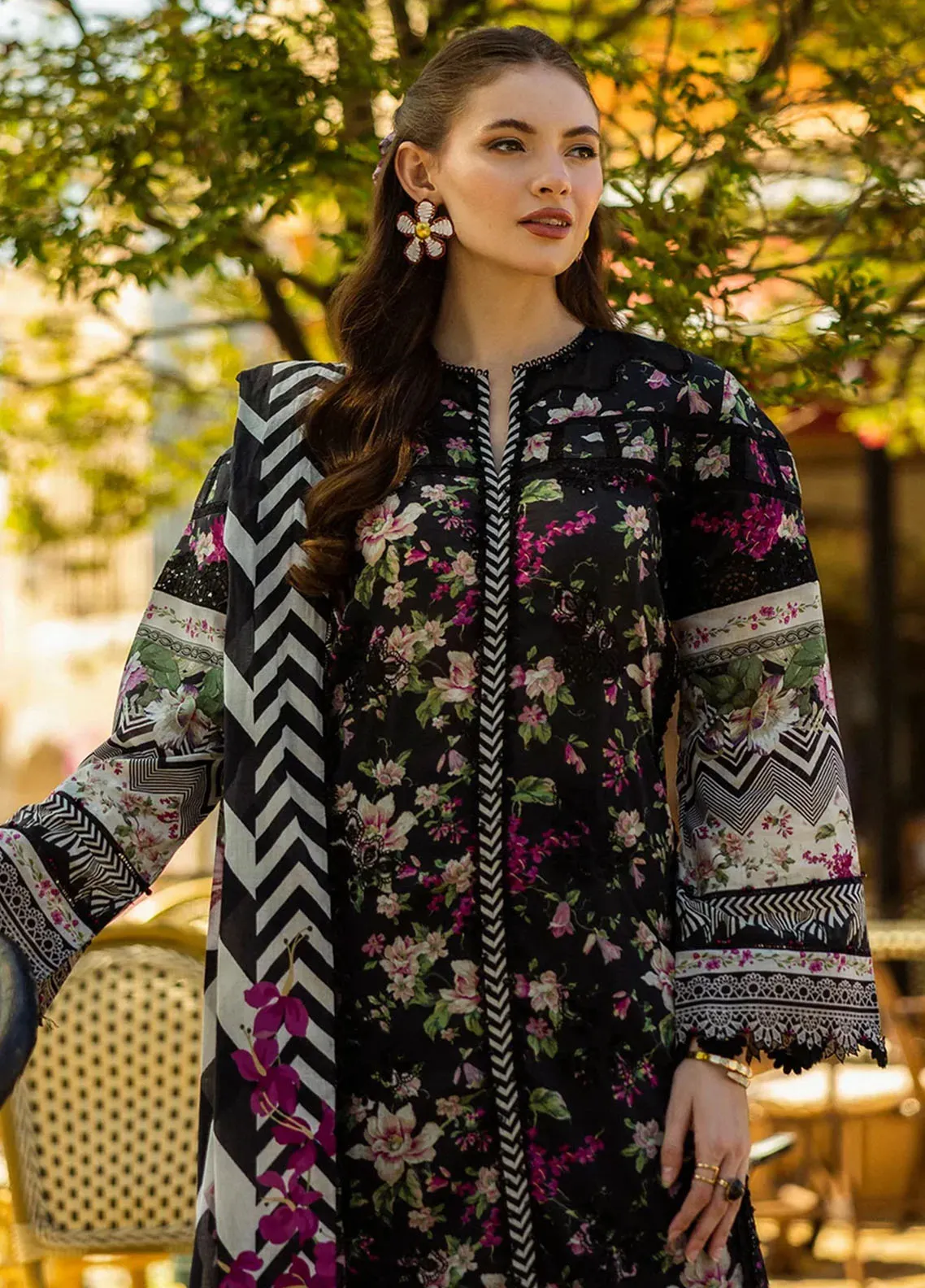 3 Piece Stitched Chikankari Suit - Ready To Wear